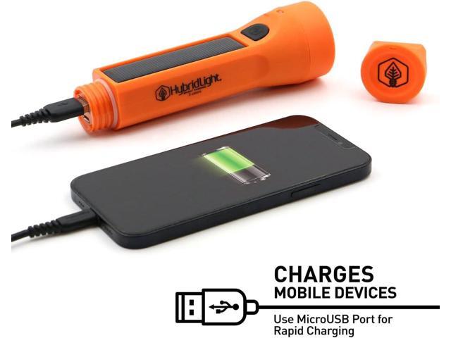 Journey Seeker 300 Solar LED Waterproof Flashlight and Charger, Orange