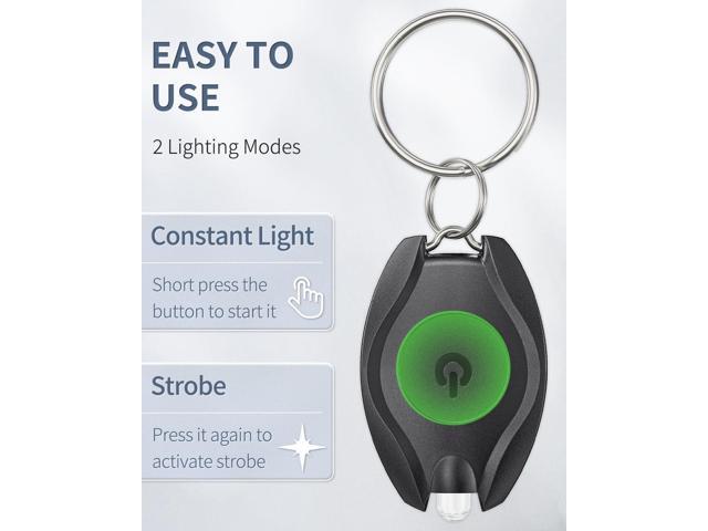 Uniclife 10 Pack LED Keychain Flashlight Mini LED Keychain Light 14 Lumen Portable Ultra Bright Battery Powered Key Ring Torch for Outdoor Camping...