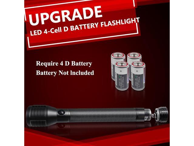 Heavy-Duty LED D Battery Flashlight (4-D)