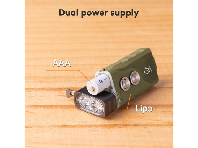 RovyVon Angel Eyes E1 Rechargeable EDC Flashlight USB C, 500 lumens High CRI Small Bright Keychain Flashlight Dual Power System Triple A Battery...