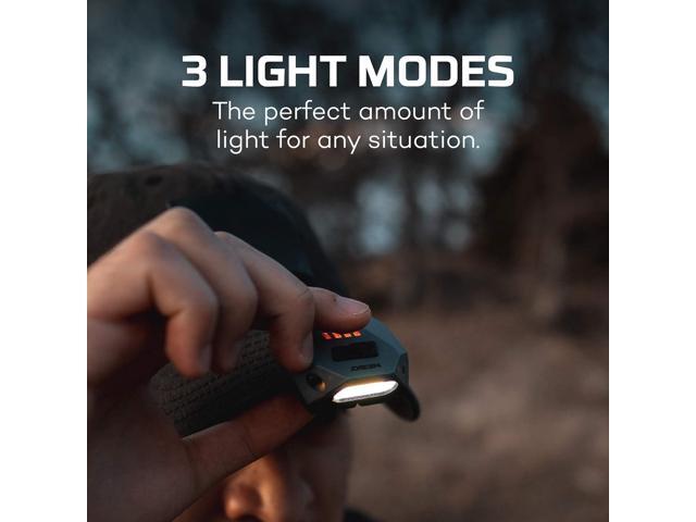 NEBO Einstein Rechargeable Cap Light 50 Lumens, 3 Light Modes, 90 Degree Adjustable Tilt, Compact & Portable, Hands-Free Wave Activated LED...