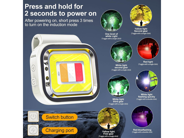 Running Light for Runners, Night Walking Light for Night Safety Walking, 500lumen Brightness,800mAh Battery Running Gear (White)