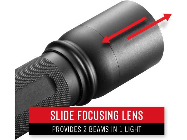 Coast HP7R 300 Lumen Rechargeable LED Flashlight with Slide Focus, Black