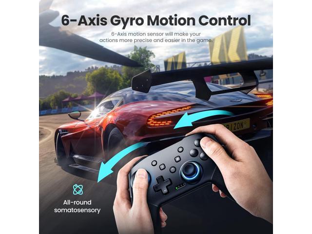 VOYEE Switch Controller Wireless, Pro Controllers Compatible with Switch Lite/OLED/PC, One-Key Pairing Gamepad with 9-Color RGB LEDs 1000mAh...