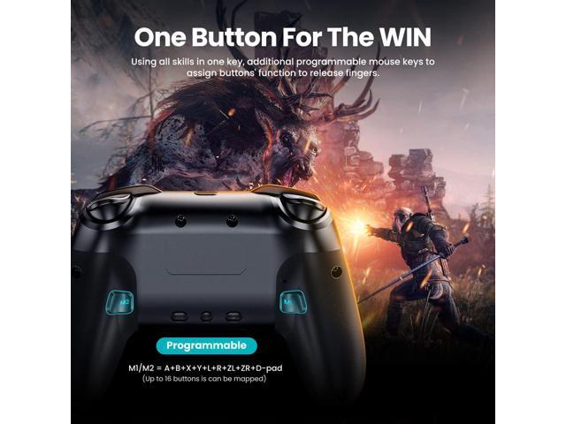 VOYEE Switch Controller Wireless, Pro Controllers Compatible with Switch Lite/OLED/PC, One-Key Pairing Gamepad with 9-Color RGB LEDs 1000mAh...