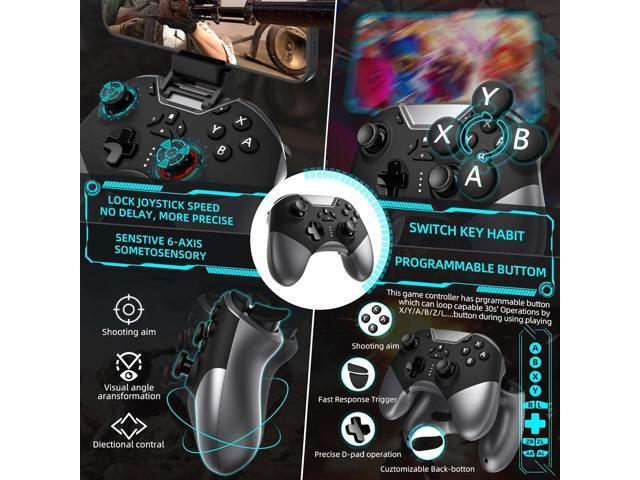 Bluetooth Controller for Switch/PC/iPhone/Android/Apple Arcade MFi Games/TV/Steam, Hall Effect Joysticks Wireless Game Controller Gamepad...