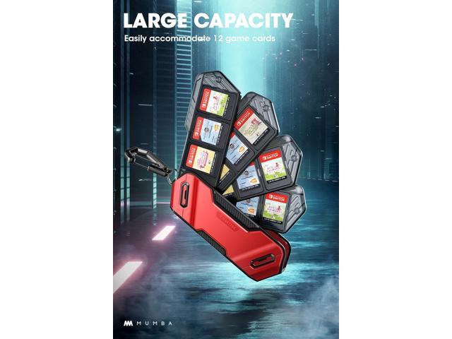 Mumba 12 Game Card Case for Nintendo Switch Game Cards, Portable and Exquisite Protective Hard Shell with 4 Layer Rotatable Holder for Nintendo...