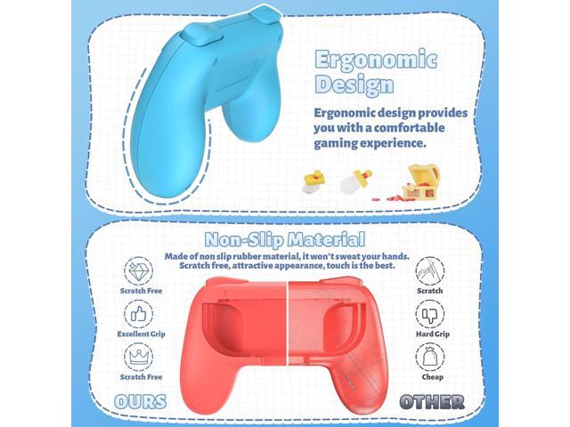 FASTSNAIL Grips Compatible with Nintendo Switch for Joy Con & OLED Model for Joycon, Wear-resistant Handle Kit Compatible with Joy Cons Controllers...