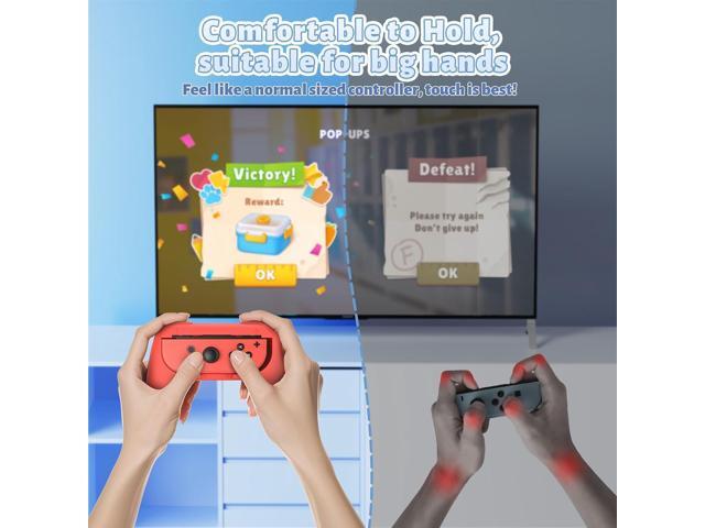 FASTSNAIL Grips Compatible with Nintendo Switch for Joy Con & OLED Model for Joycon, Wear-resistant Handle Kit Compatible with Joy Cons Controllers...