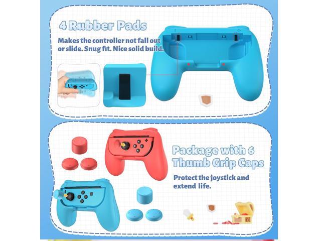 FASTSNAIL Grips Compatible with Nintendo Switch for Joy Con & OLED Model for Joycon, Wear-resistant Handle Kit Compatible with Joy Cons Controllers...