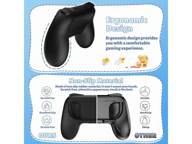 FASTSNAIL Grips Compatible with Nintendo Switch for Joy Con & OLED Model for Joycon, Wear-Resistant Handle Kit Compatible with Joy Cons Controllers...