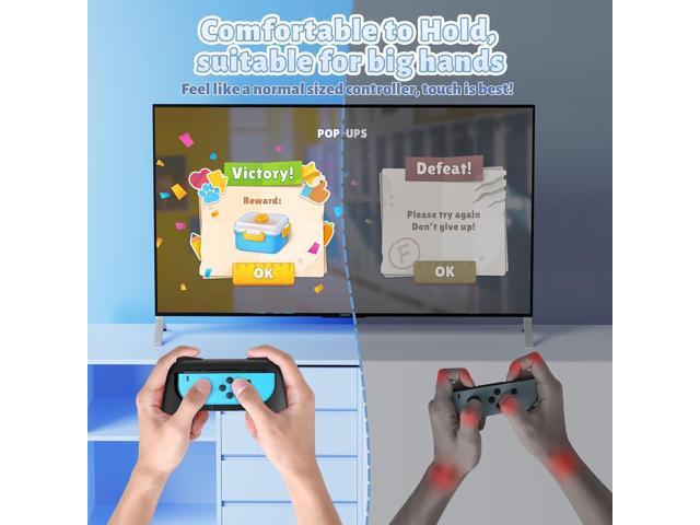 FASTSNAIL Grips Compatible with Nintendo Switch for Joy Con & OLED Model for Joycon, Wear-Resistant Handle Kit Compatible with Joy Cons Controllers...
