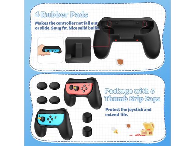 FASTSNAIL Grips Compatible with Nintendo Switch for Joy Con & OLED Model for Joycon, Wear-Resistant Handle Kit Compatible with Joy Cons Controllers...