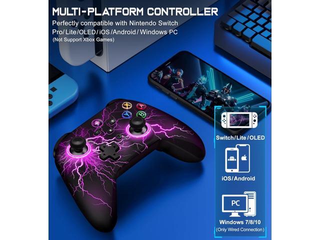 Wireless Switch Pro Controller for Nintendo Switch Controller/Lite/OLED, LED Wired PC Game Joysticks-Wireless iOS/Android Remote, Nintendo Switch...