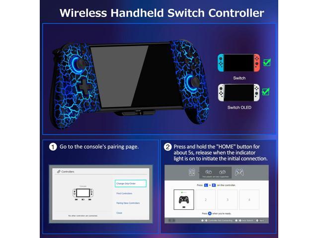 Spican Switch Controllers for Nintendo Switch/OLED, Hall Effect Wireless Pro Controller One-Piece Joypad, Full-Size Ergonomic Handheld Mode...