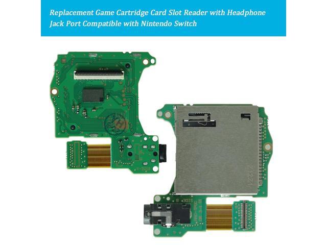 Compatible with Nintendo Switch, Replacement Game Card Cartridge Reader Slot with Headphones Jack Plug Port Repair Part for Switch with Tools