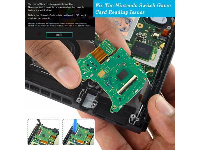 Compatible with Nintendo Switch, Replacement Game Card Cartridge Reader Slot with Headphones Jack Plug Port Repair Part for Switch with Tools