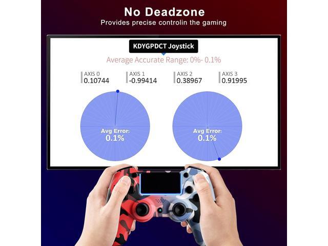 KDYGPDCT 2 Pack Wireless Controller for PS4/Pro/PS3,Wireless Remote Gamepad with 1000mAh Battery Double Shock Audio 6-Axis Motion Sensor ...