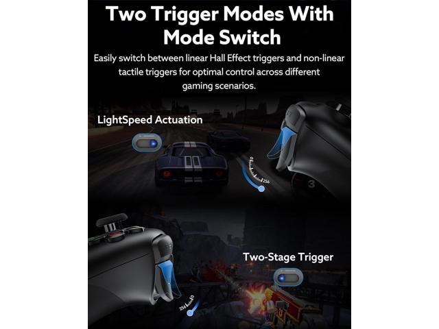 8Bitdo Ultimate 2 Bluetooth Controller (TMR Joystick Update), RGB Fire Ring, Switchable Hall Effect/Tactile Triggers, Vibration and Motion Control...