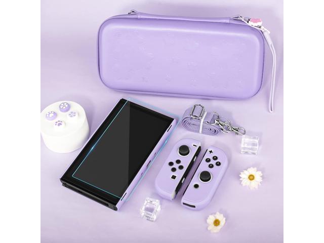 FANPL Case bundle for Nintendo Switch OLED Accessories, Carrying Case for Switch OLED and JoyCon Controller with Hard Flip Protective Case and...