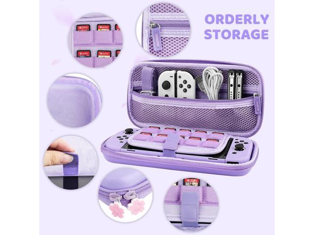 FANPL Case bundle for Nintendo Switch OLED Accessories, Carrying Case for Switch OLED and JoyCon Controller with Hard Flip Protective Case and...