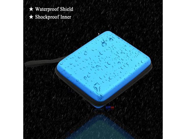 ADVcer 2DS Case, EVA Waterproof Hard Shield Protective Carrying Case with Hand Wrist Strap and Double Zipper Compatible with Nintendo 2DS (Blue)