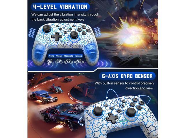 Switch Controller, Gammeefy Wireless Switch Pro Controller for Nintendo Switch/Switch 2/Lite/OLED, 9 Color Adjustable LED Switch Remote Compatible...