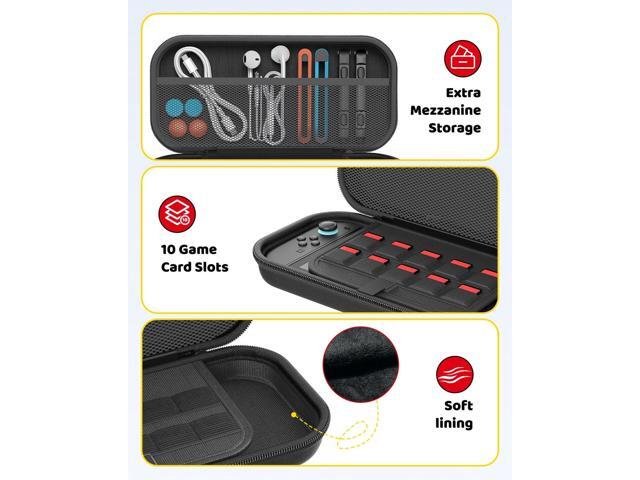 Switch 2 Accessories Bundle for Nintendo Switch 2 2025, Portable Hard Shell Slim Case with Switch 2 Crystals Cover kit, 2 HD Screen Protectors (7.9...