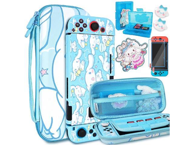 TIKOdirect Carrying Case for Switch, Cute Portable Travel Bag Accessories with Soft Protective Cover, Screen Protectors and Thumb Grip caps, Game...
