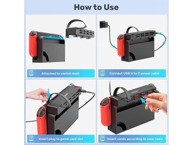 Unitek Switch Game Card Reader, Upgrade Version Multi Switch Game Switcher with Remote Control, 8 Cards Reading & Quick Switching Adapters for...