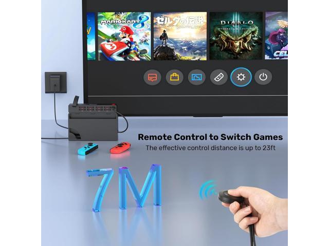 Unitek Switch Game Card Reader, Upgrade Version Multi Switch Game Switcher with Remote Control, 8 Cards Reading & Quick Switching Adapters for...