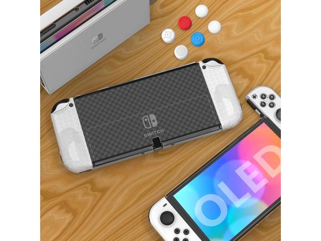HEYSTOP Switch OLED Case for Nintendo Switch OLED Model, Dockable Cover Hard PC Protector Case for Switch OLED Grips for Switch OLED Console and...