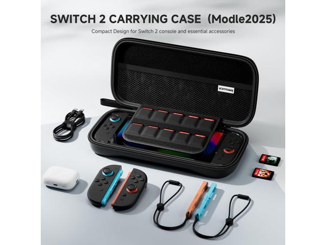 ECHTPower Accessories Bundle for Nintendo Switch 2, Switch 2 Carrying Case, Silicone Protective Cover, 2 Piece HD Screen Protector, Durable,...