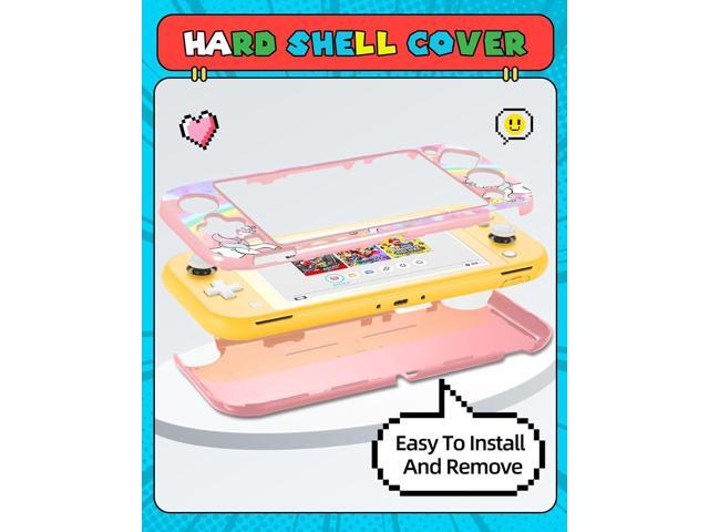 Gurgitat 2 in 1 for Nintendo Switch Lite Case Protector - 24 Game Card Holder Case & Switch Lite Protective Cover Cute Funny Cartoon Hard Shell for...