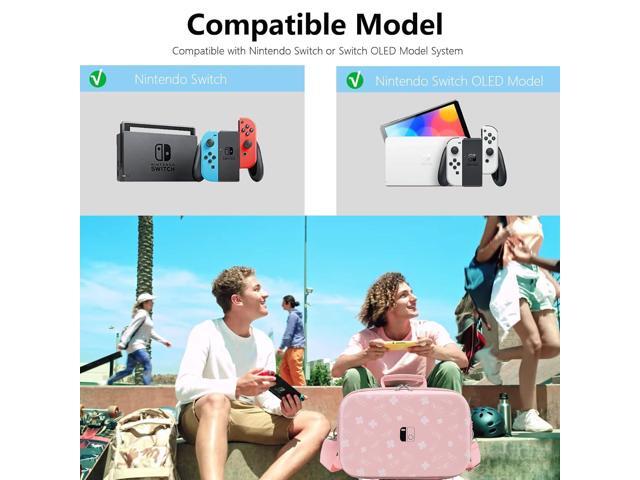 Flyekist Carrying Case for Nintendo Switch/OLED Model,Deluxe Portable Travel Messenger Bag fit Switch Console & Full Set Game Accessories with Mesh...