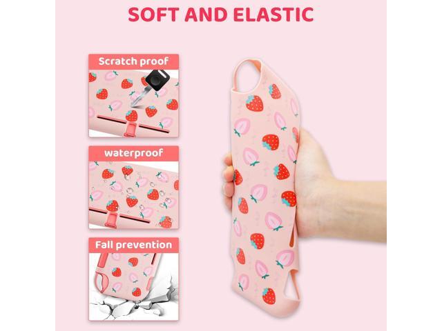 GLDRAM Strawberry Case for Nintendo Switch Lite, Pink Cute Travel Carrying Case for Switch Lite Accessories Bundle with Soft Protective Cover,...