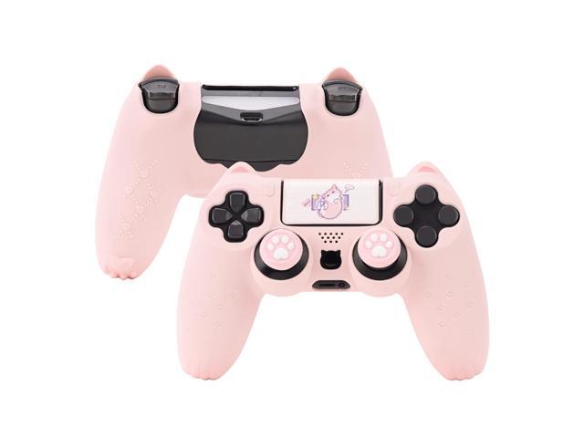 GeekShare Cat Paw PS4 Controller Skin Anti-Slip Silicone Skin Protective Cover Case for PS4 Wireless Controller - Pink