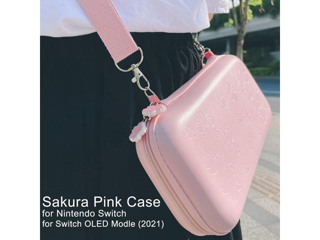 BRHE Cute Travel Carrying Case for Nintendo Switch / Switch OLED Accessories Kit with Hard Protective Cover, Glass Screen Protector, Ultra-Thin...