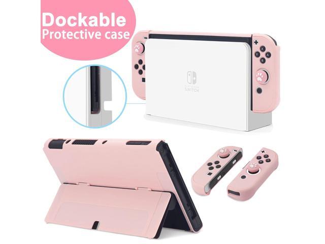 BRHE Cute Travel Carrying Case for Nintendo Switch / Switch OLED Accessories Kit with Hard Protective Cover, Glass Screen Protector, Ultra-Thin...