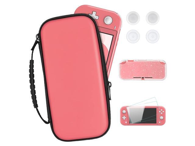 DLseego Carrying Case for Nintendo Switch lite, Newest Design Portable Travel Carrying Case 4 in 1 Accessories Kit with 1 Pcs Glitter case, 2 Pcs...