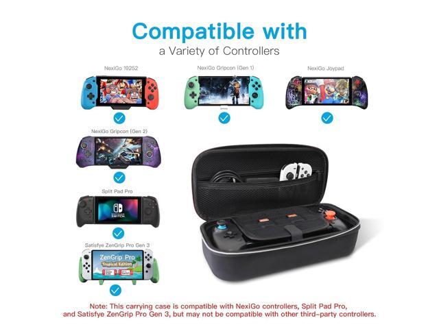 NexiGo Switch Controller Grip Carrying Case for Nintendo Switch/Switch OLED, 10 Game Card Holders, Compatible with Split Pad Pro, ZenGrip Pro,...