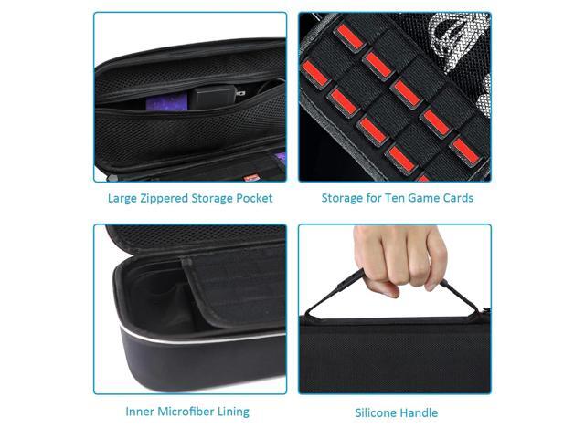 NexiGo Switch Controller Grip Carrying Case for Nintendo Switch/Switch OLED, 10 Game Card Holders, Compatible with Split Pad Pro, ZenGrip Pro,...