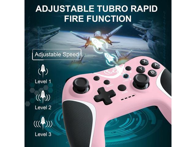 Wireless Switch Controllers Pink,Nintendo Switch Controller for Nintendo Switch/Lite/OLED /Switch 2/Windows PC with Programmable/Vibration/Turbo...