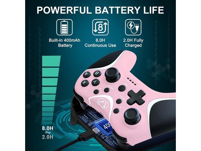 Wireless Switch Controllers Pink,Nintendo Switch Controller for Nintendo Switch/Lite/OLED /Switch 2/Windows PC with Programmable/Vibration/Turbo...