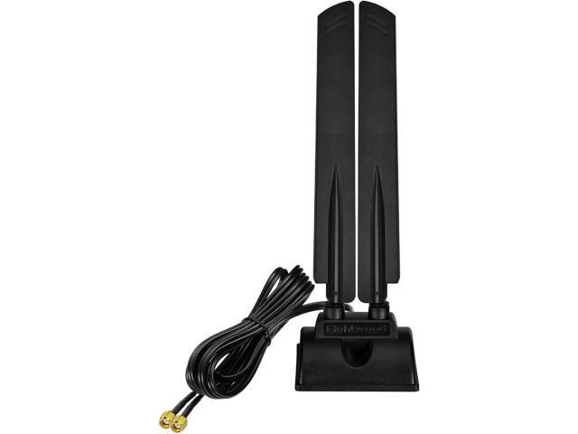 Eightwood WiFi 6E Antenna Tri-Band 6GHz 5GHz 2.4GHz RP-SMA WiFi Antenna Magnet Mount Base for PC Desktop Computer Motherboard WiFi Bluetooth Card...