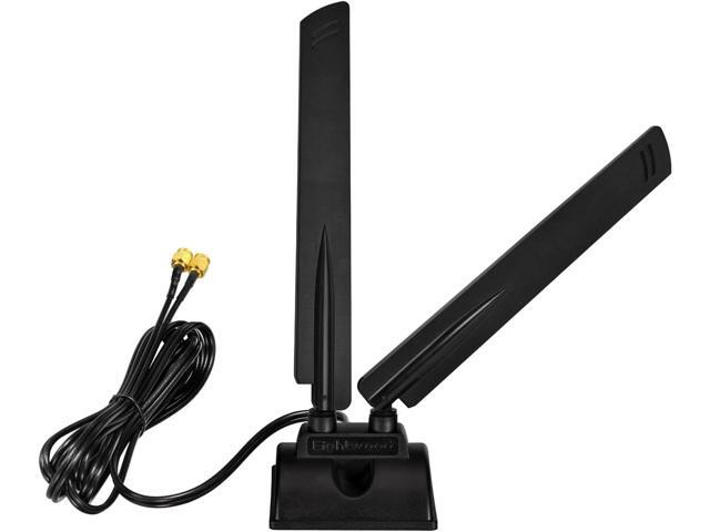 Eightwood WiFi 6E Antenna Tri-Band 6GHz 5GHz 2.4GHz RP-SMA WiFi Antenna Magnet Mount Base for PC Desktop Computer Motherboard WiFi Bluetooth Card...