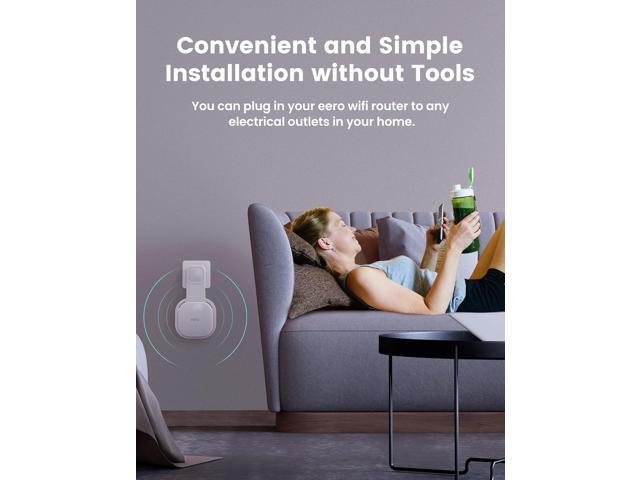 DG-Direct Wall Mount Holder for eero 6 and eero 6+ Router Mesh Wi-Fi System, No Messy Wires, The Outlet Wall Mount Holder for eero 6 Plus, Stand...