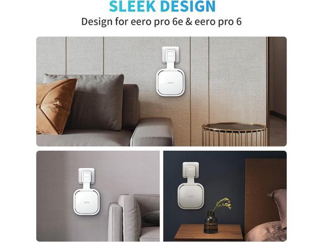 Wall Mount Holder for eero Pro 6e/Pro 6 Mesh Wi-Fi System,Outlet Wall Mount Stand Bracket for eero Pro 6e tri-Band Mesh,Wall Bracket for eero Pro 6...