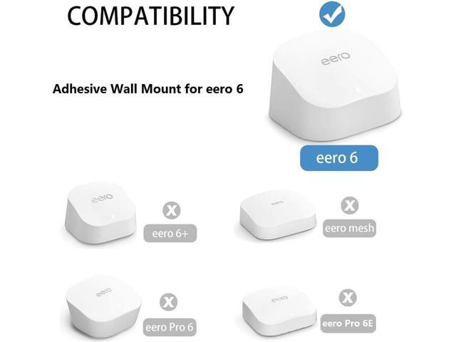Wall Mount for eero 6, Screwless Strong Adhesive Bracket for eero 6 Mesh WiFi Router (1 Pack) (Not for eero 6+)