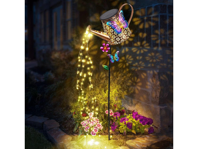 Solar Watering Can with Lights Outdoor Garden Gifts for Women Mom Grandma